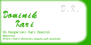 dominik kari business card